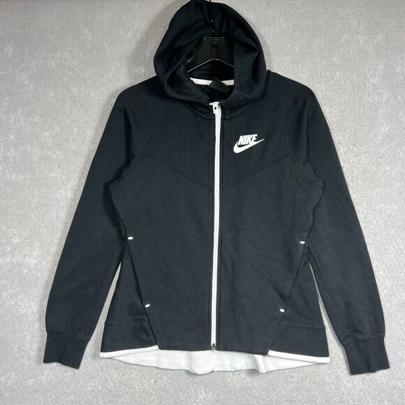 Nike Sportswear Tech Fleece Windrunner Black Hoodie Women’s Medium 930759-011 - Picture 1 of 11